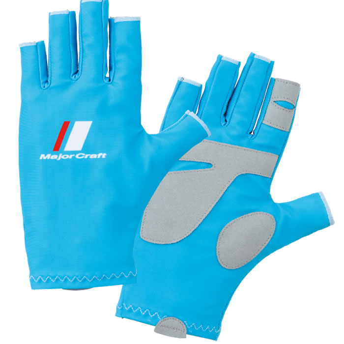 Manusi UV MAJOR CRAFT Summer Cut-Glove, Light Blue