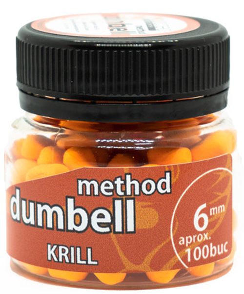 Method Dumbell Carp Baits Addicted, Krill, Portocaliu, 6mm