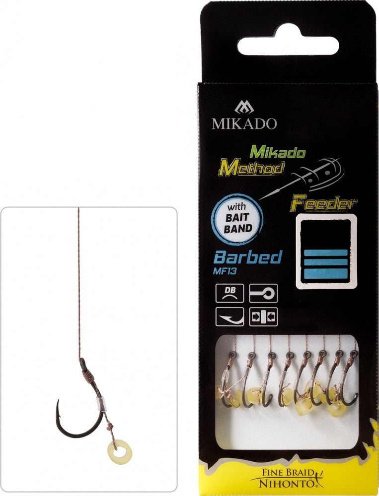 Method Feeder Rig - Bait Band - Carlig Nr.4/ Fir Textil 0.16Mm/10Cm - 8Buc