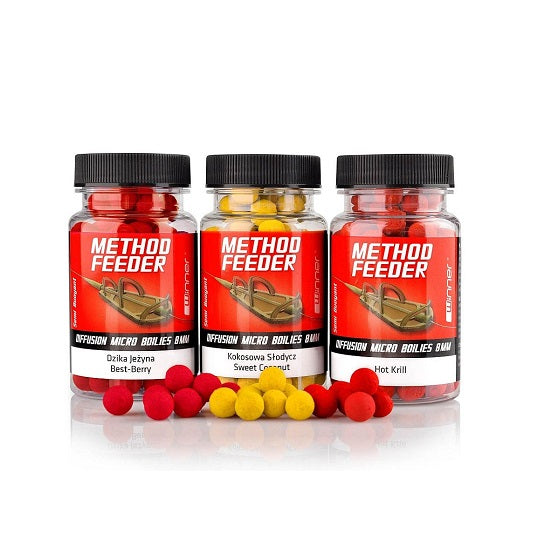 Method Feeder WINNER Diffusion Micro Boilies 8mm 40g Best Berry