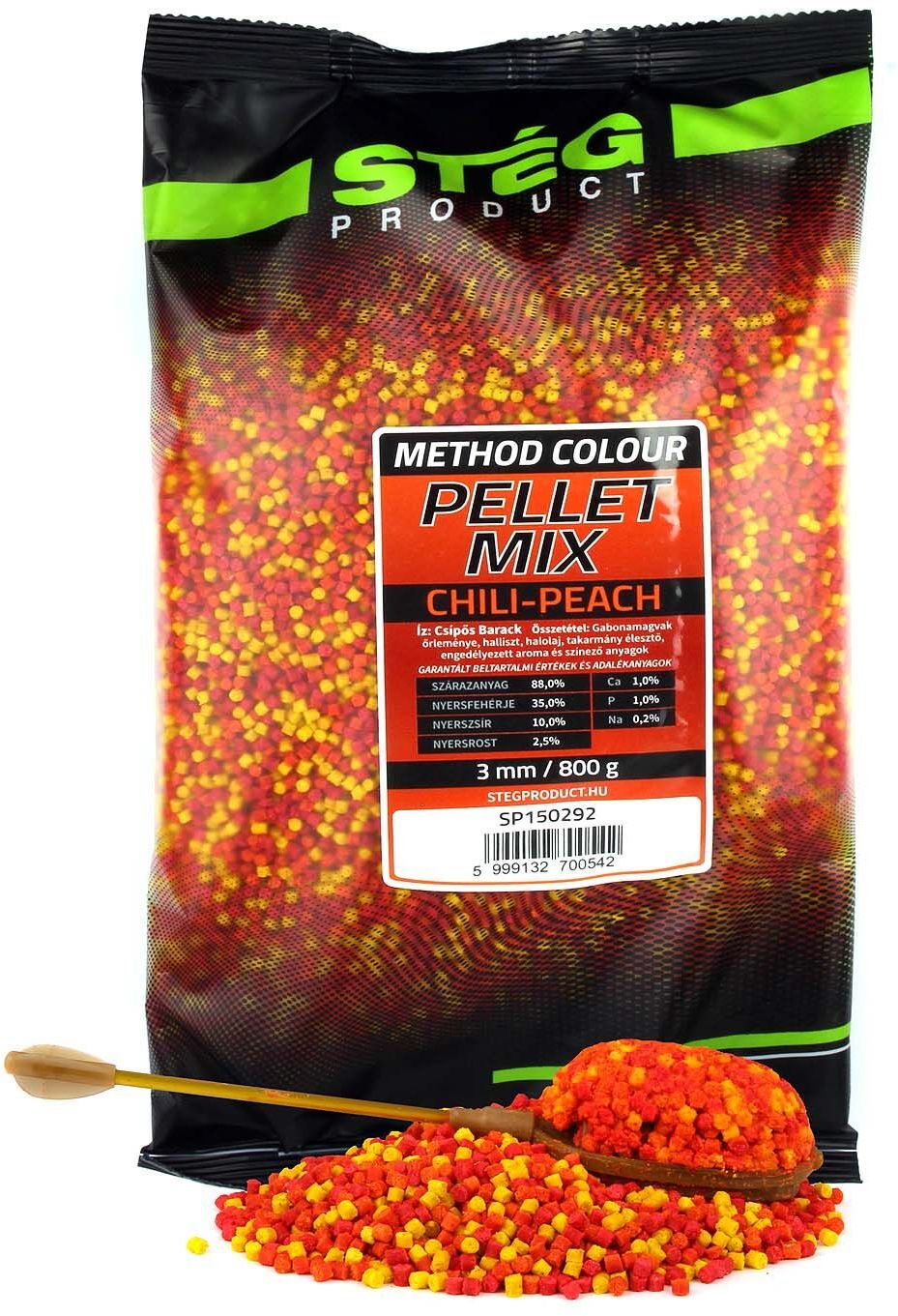 Micropelete STEG Pellet Mix, Chilli Peach, 3mm, 800m