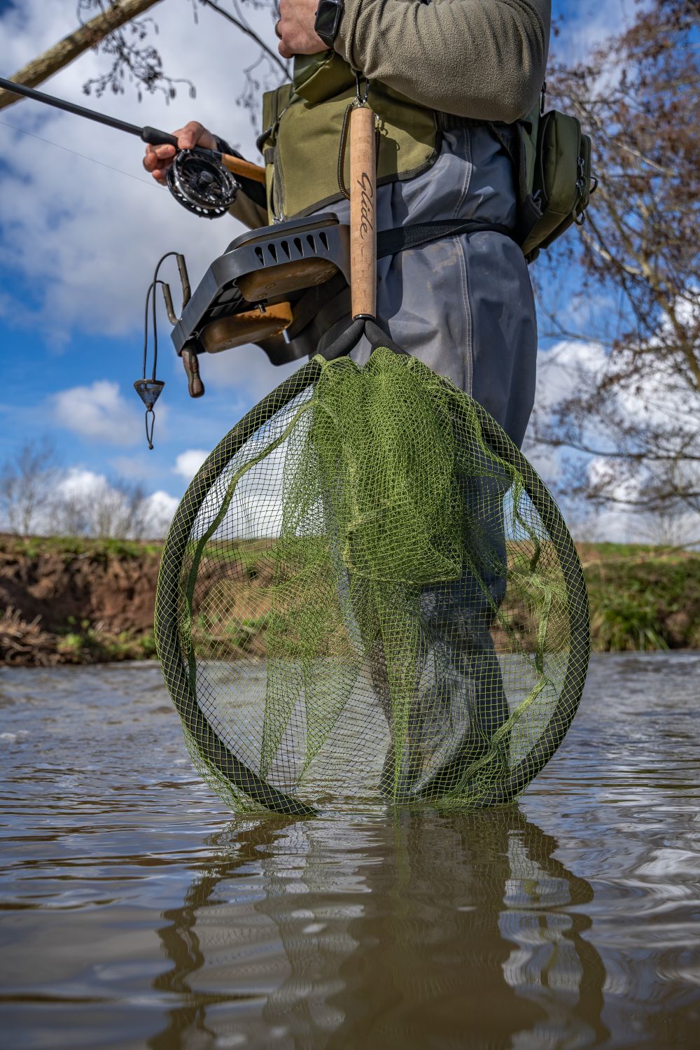Minciog KORUM Glide Wading Net Latex Plutitor Pentru Pastrav, 30-60cm