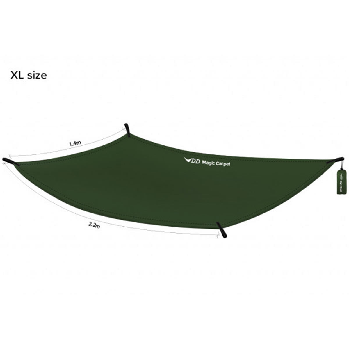 Mini Tenda DD Hammocks Prelata Magic Carpet XL Olive Green,  220x140cm