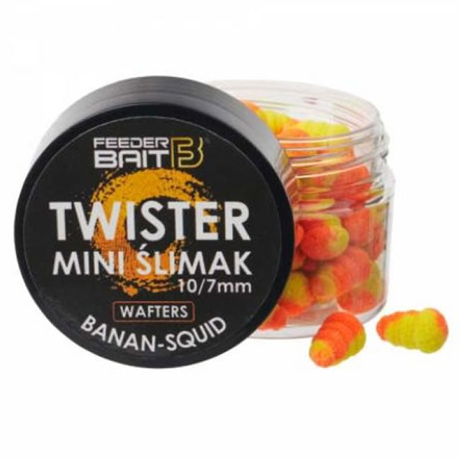  Mini Wafters Feeder Bait Twister, Banana &amp; Squid, 10-7mm