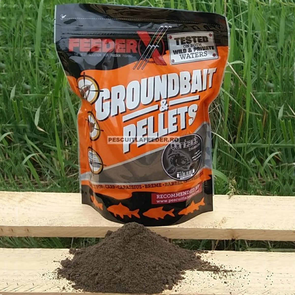 Mix Groundbait &amp; Micropelete Feeder X Contact Black 800g