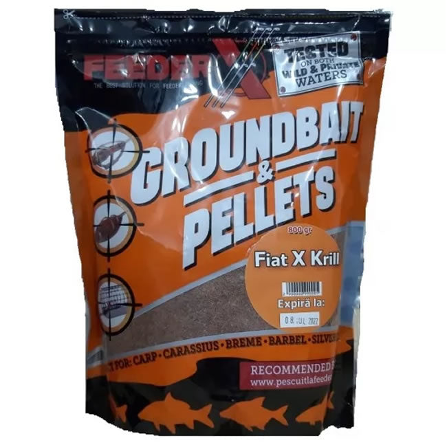 Mix Groundbait &amp; Micropelete Feeder X Fiat X Krill 3kg