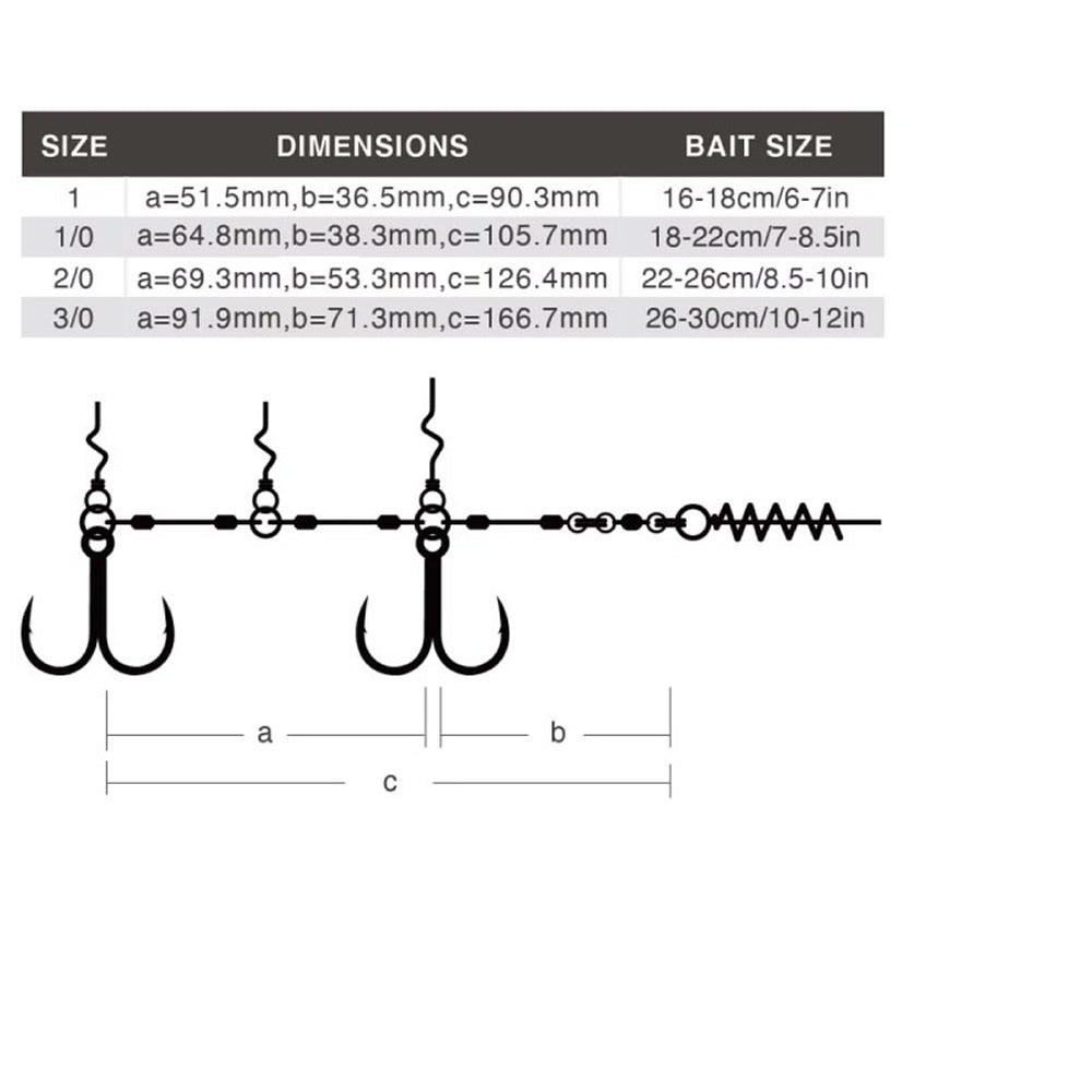 Montrura BKK Chain-21 Stinger Rig Carlig Spear 21 SS /