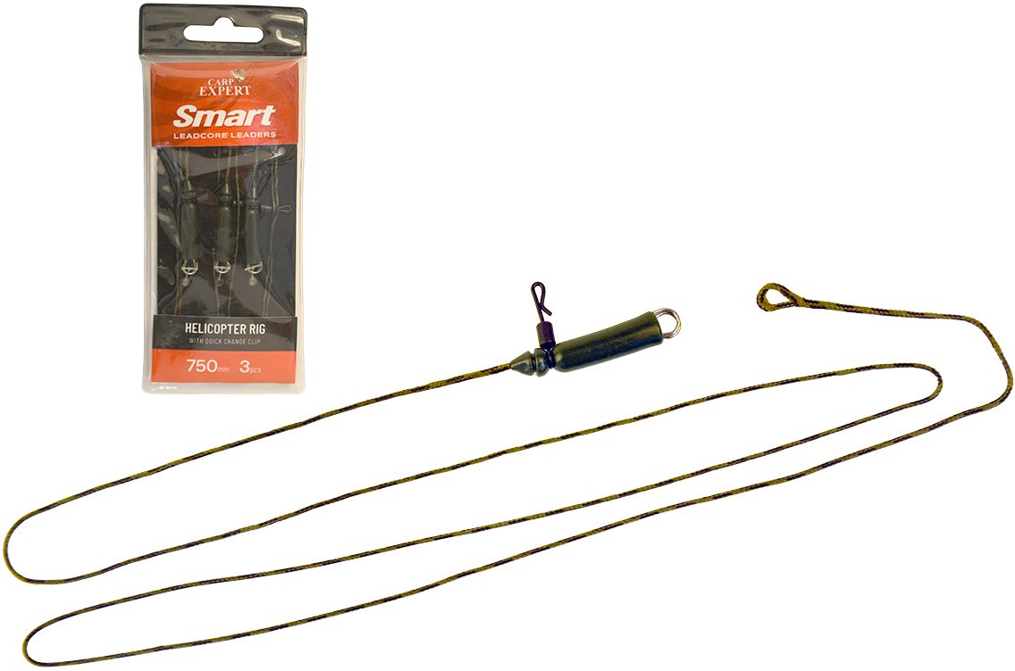 Montura Carp Expert Elicopter Leadcore Maro, 3buc/pac