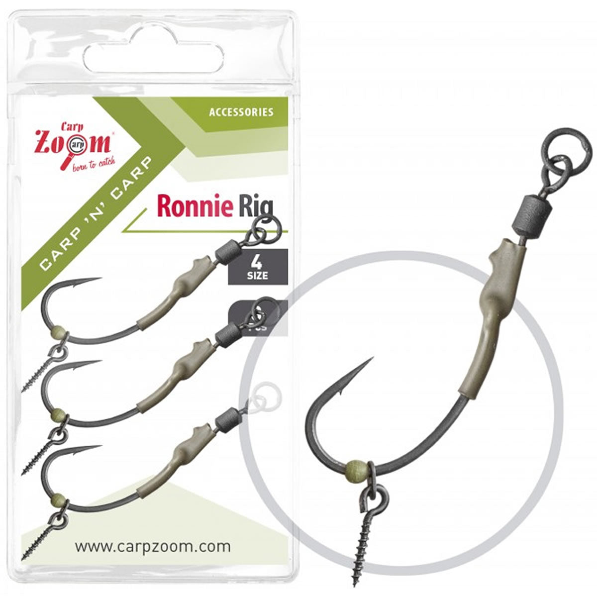 Montura Carp Zoom Ronnie Rig 3buc/pac