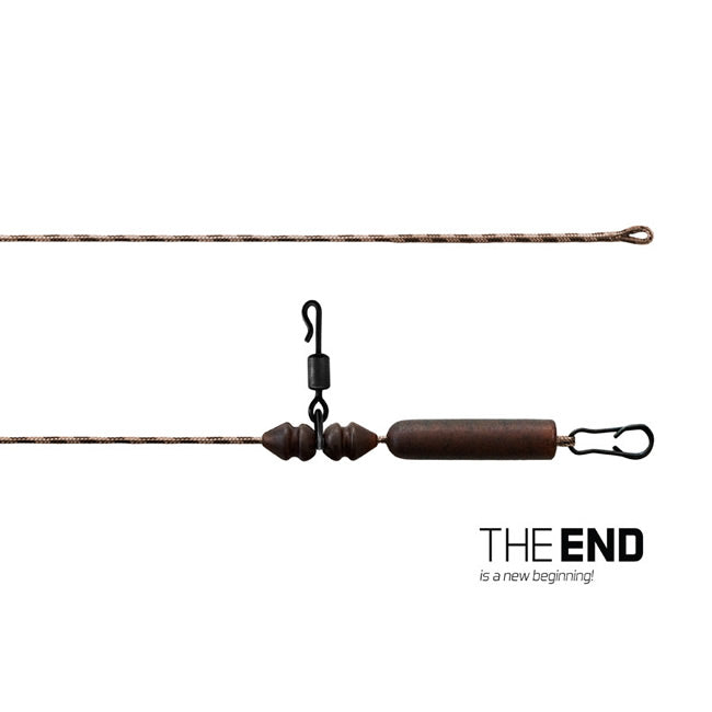 Montura Delphin THE END Leadcore HELI / 3buc 80cm