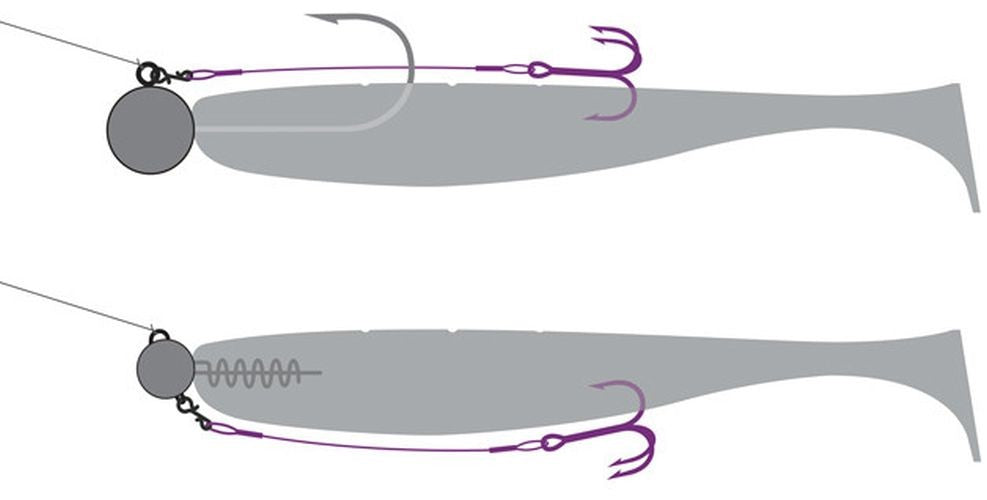 Montura Delphin Twisto Rigs Fluorocarbon, Nr.8, 6cm, 3buc/plic