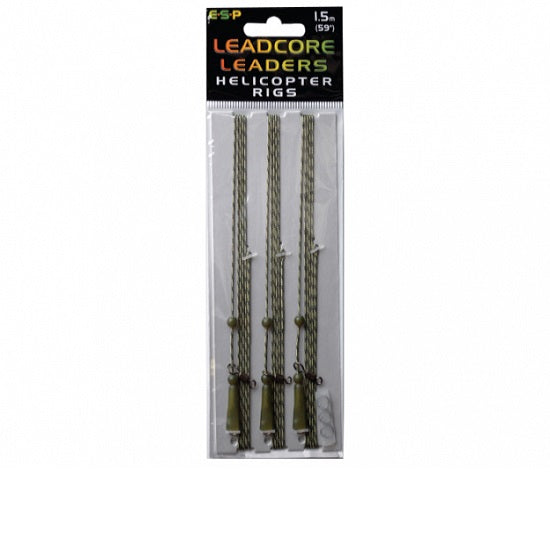 Montura ESP Leadcore Leaders Helicopter Rigs 1m Weedy Verde