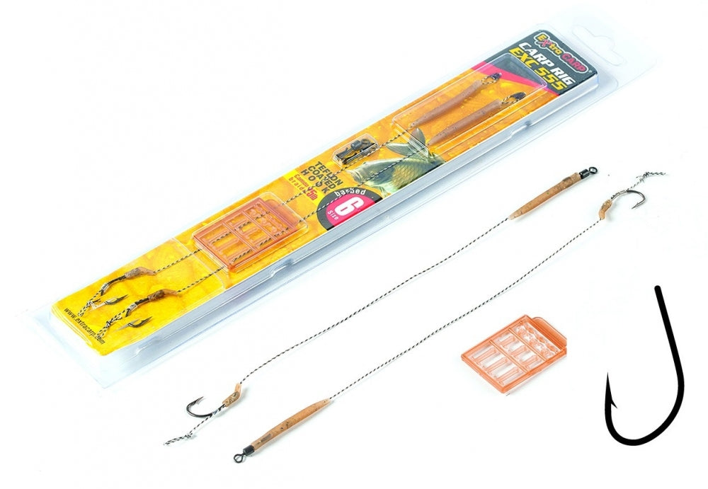 Montura Extra Carp Boilie Rig EXC 555, Nr 2, 11.34kg, 20cm, 2 Buc/Plic