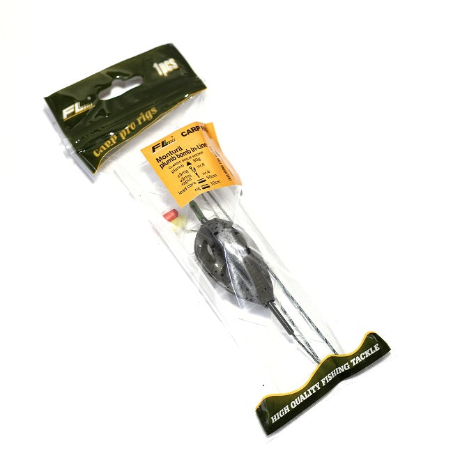 Montura FL Leadcore Plumb Inline Pasta Tip Fox 80 Gr Carlig C(classic boilie) Nr 4