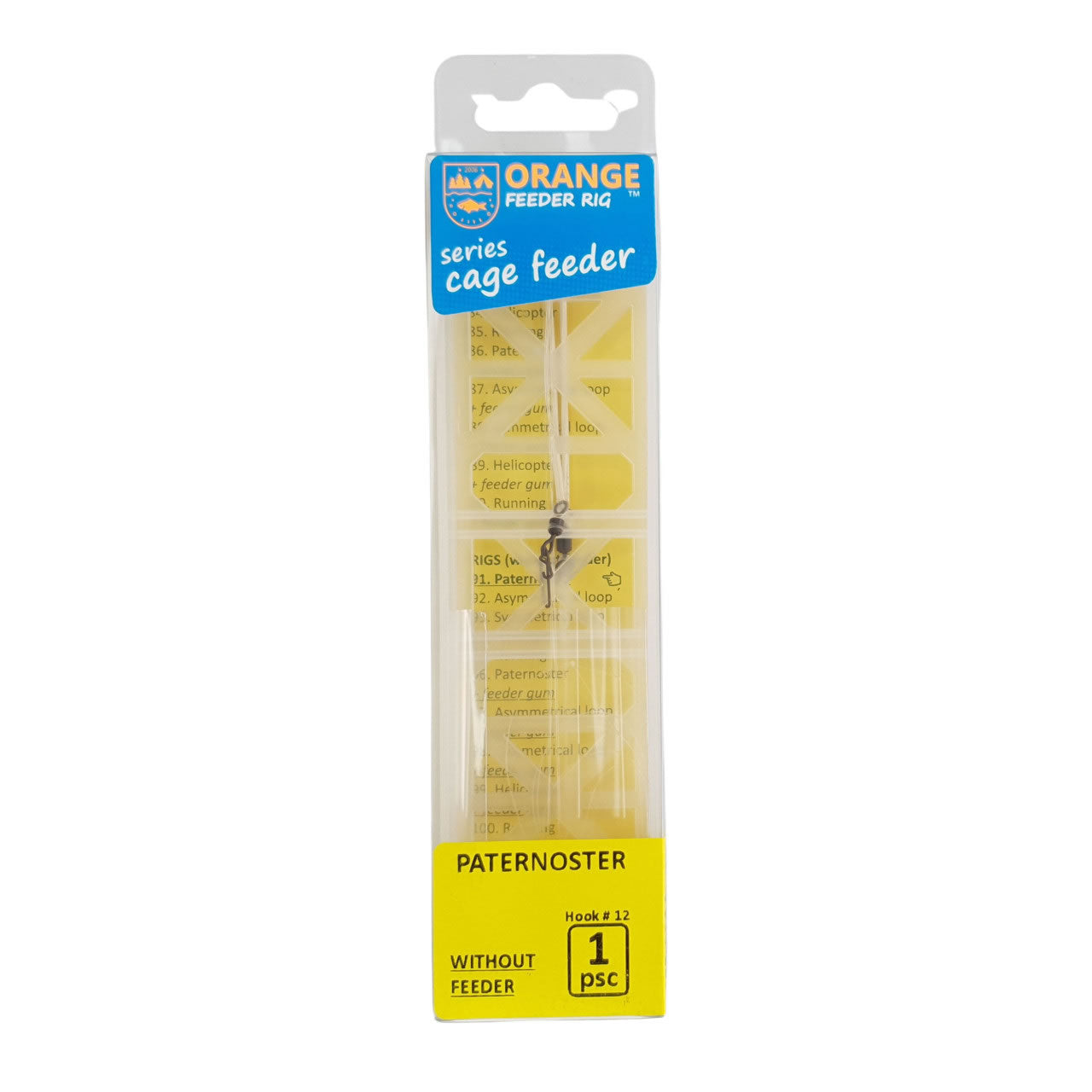 Montura Feeder Orange FR0091 Paternoster Fluorocarbon Sunline 50cm, 0.31mm, Carlig no.12, 1buc/pac