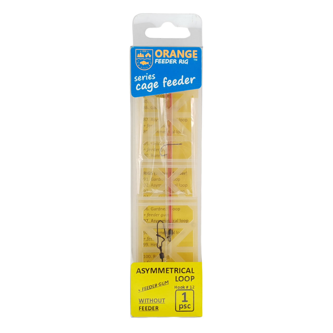 Montura Feeder Orange FR0097 Asymmetrical Loop cu Feeder Gum 10lb, Carlig no.12, 1buc/pac