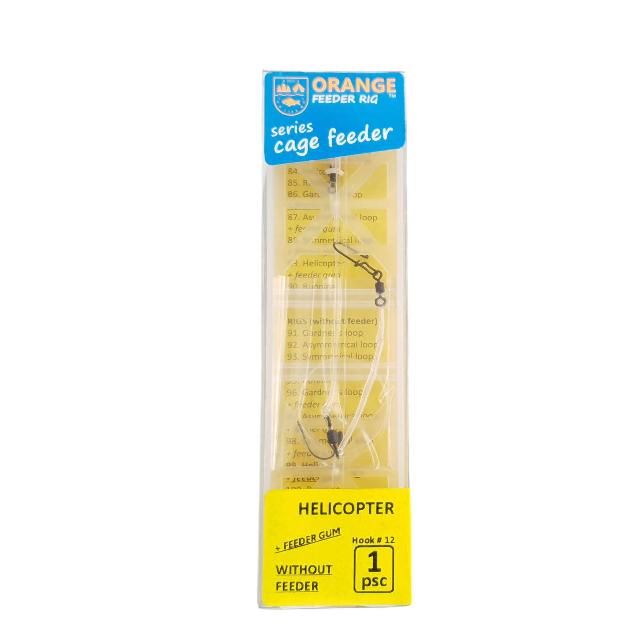 Montura Feeder Orange FR0099 Helicopter cu Feeder Gum 10lb, Carlig no.12, 1buc/pac