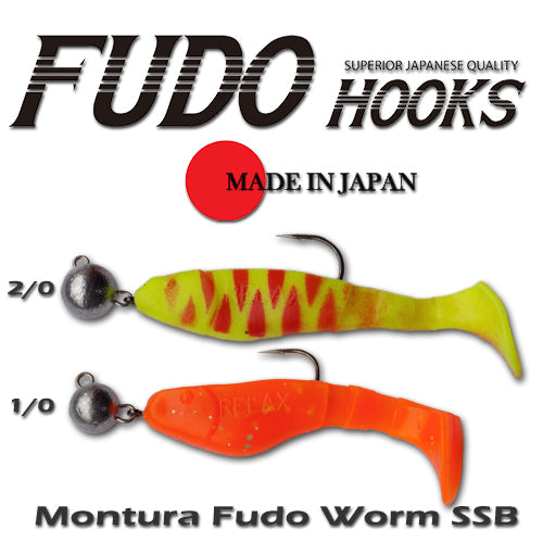 Montura Fudo Bila Worm SSB Nr.2/0 Black Nickel 8g 5buc/plic