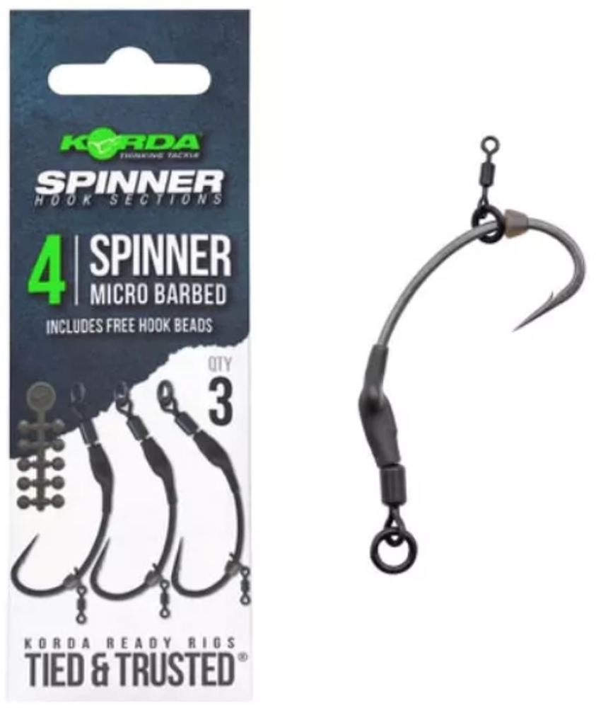 Montura KORDA Spinner Hook Sections, Barbless, Nr.5, 3buc/pac