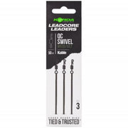 Montura Leadcore cu Vartej Rapid KORDA Kable QC Swivel, Weed, 50cm, 3buc/pac