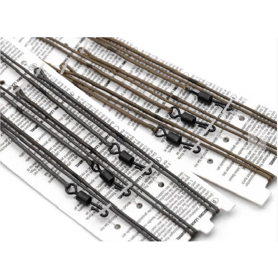 Montura Leadcore cu Vartej Rapid KORDA Kable QC Swivel, Weed, 50cm, 3buc/pac