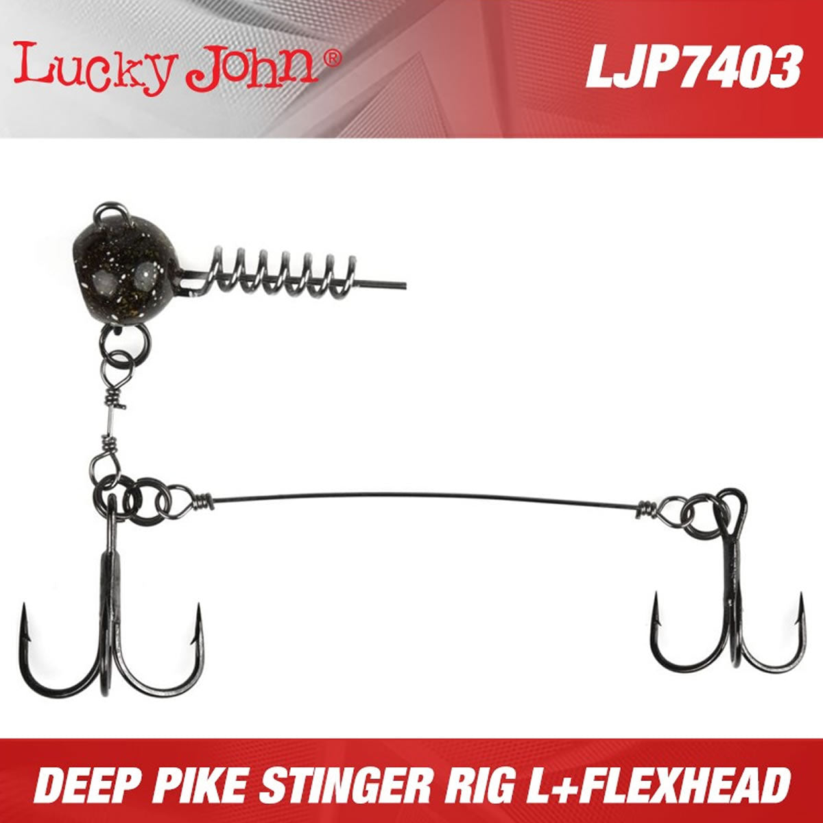 Montura Lucky John Deep Pike Stinger Rig L+Flexhead Nr.1/0 1buc/pac