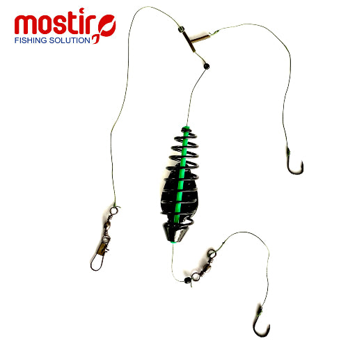 Montura Mostiro Arc Vopsit cu Teu, Plumb Lateral, Fir Textil, 2 Carlige