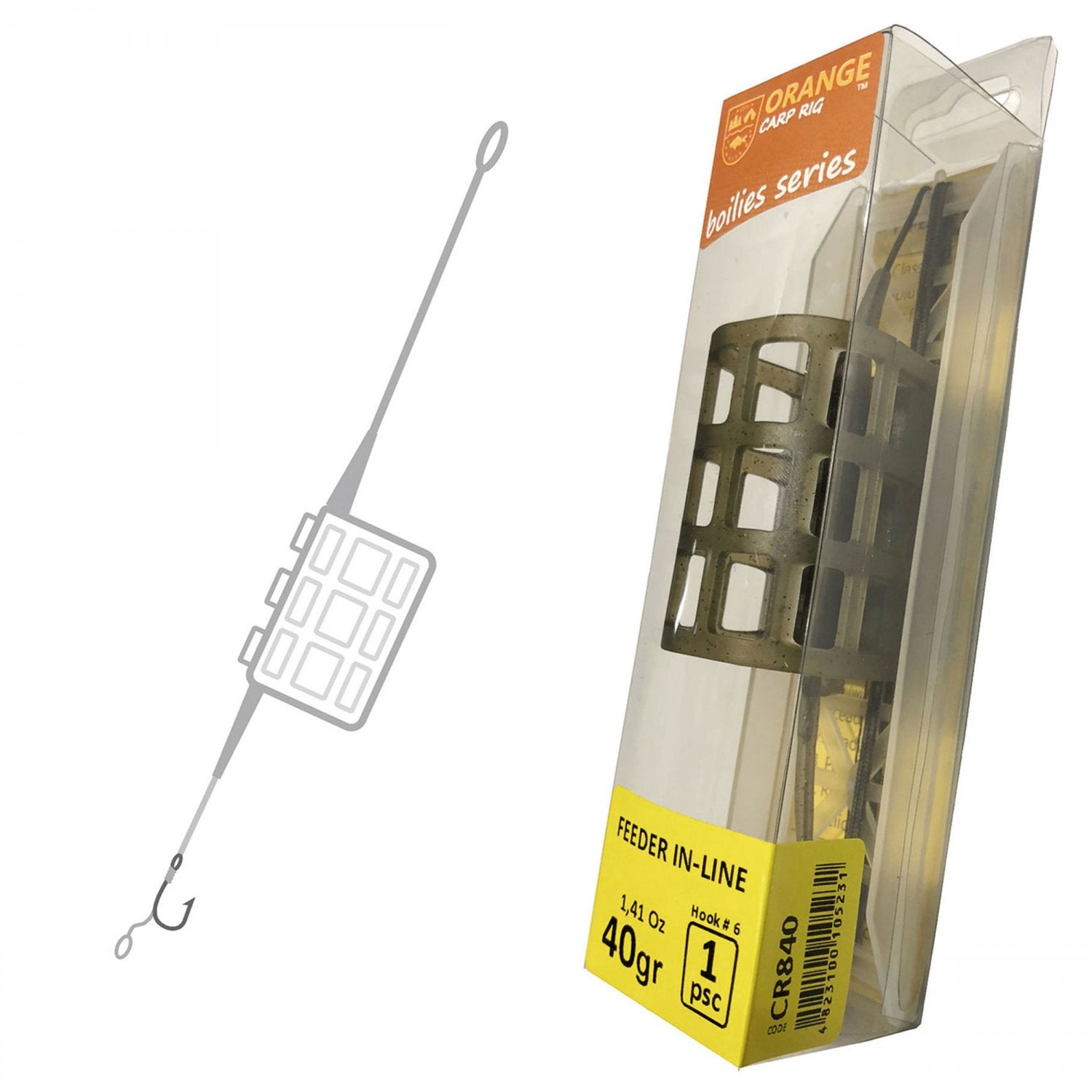 Montura Orange Feeder Inline 60g Nr.4