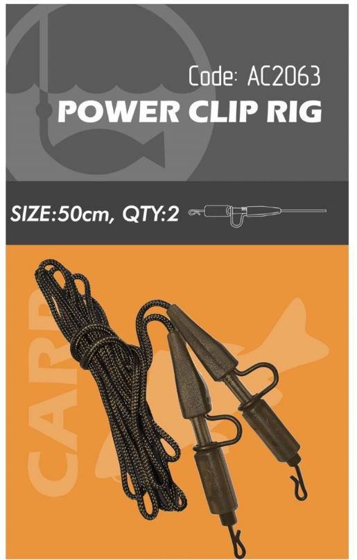 Montura Orange Power Lead Clip Rig, 50cm, 20kg, 2buc/plic 