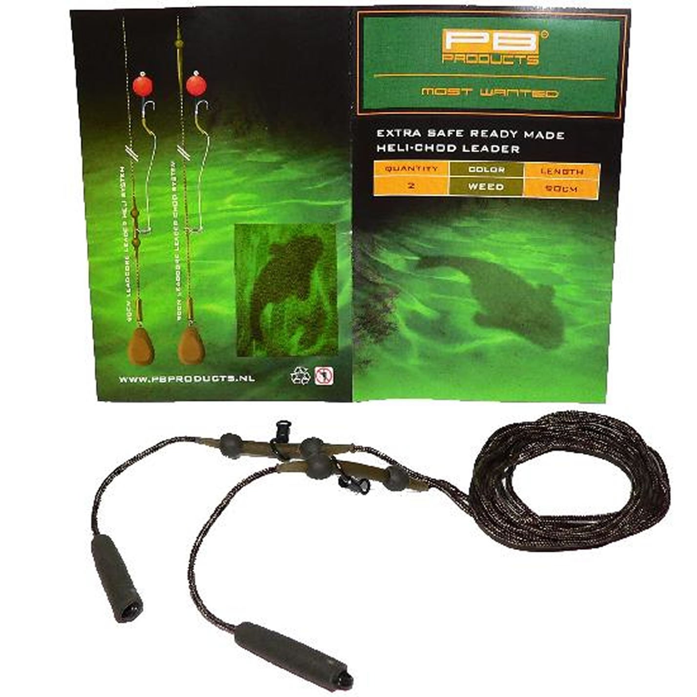 Montura PB Extra Safe Heli Chod Leader Weed / Vegetatie, 90cm