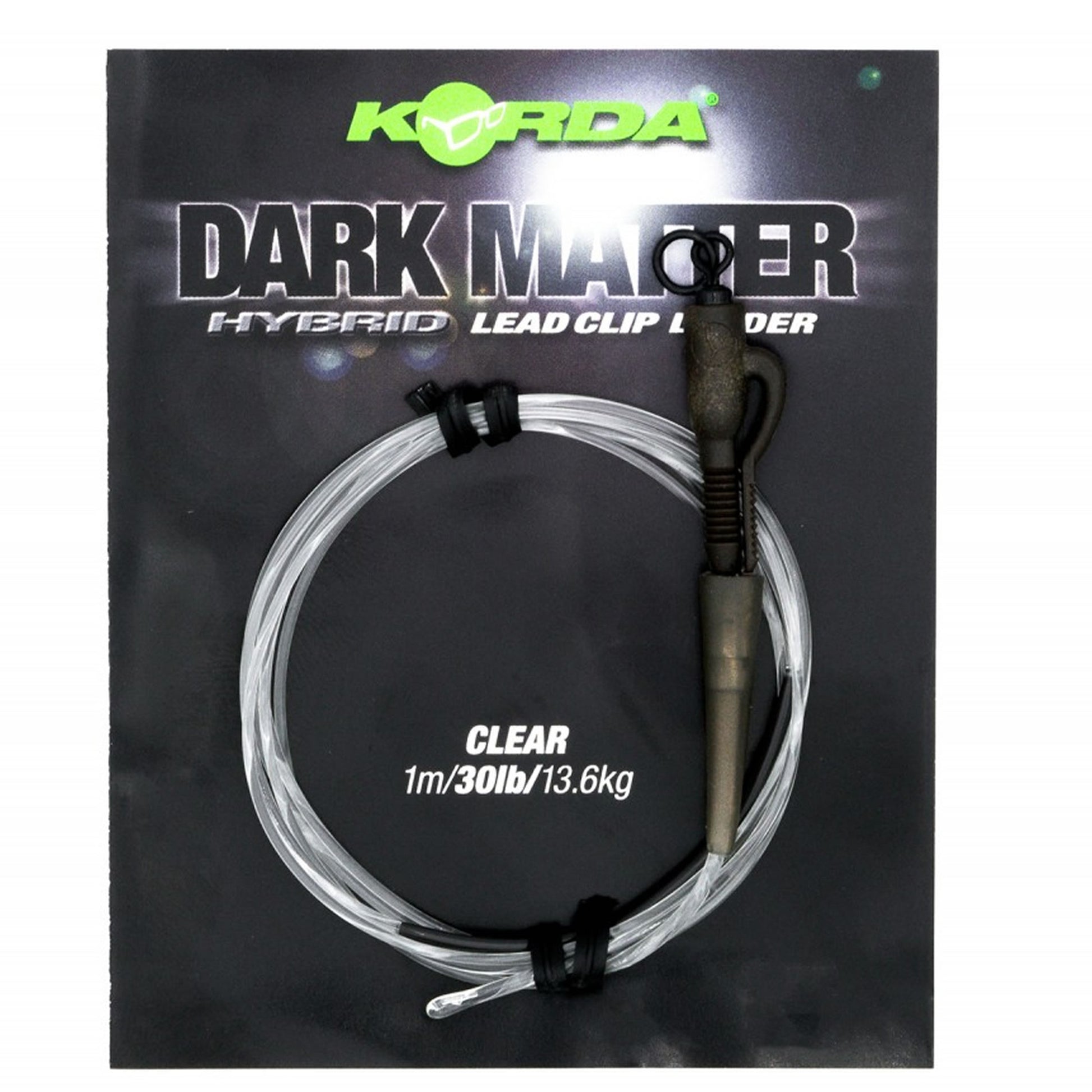 Montura Plumb Pierdut KORDA Dark Matter Leader Hybrid Clip, Clay, 30lbs, 1m