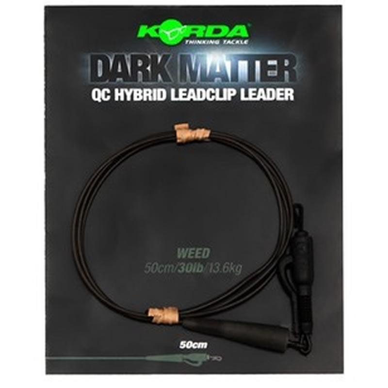 Montura Plumb Pierdut KORDA Dark Matter Leader QC Hybrid Clip, Gravel, 30lbs, 50cm