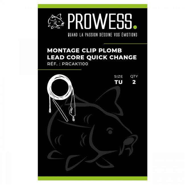 Montura Prowess Clip Plumb Leadcore Agrafa Quick Change 2buc/plic