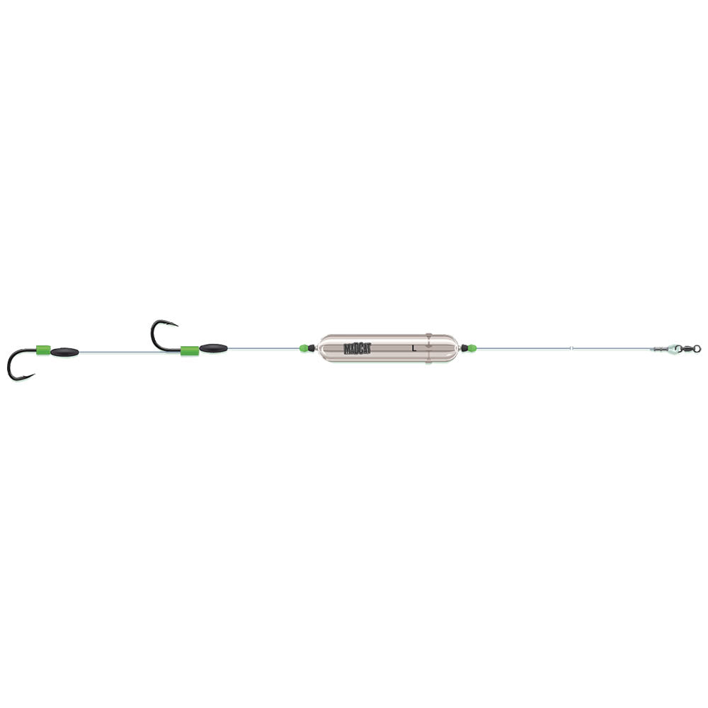 Montura Somn DAM Madcat Adjusta P River Worm &amp; Squid Marime L, 100mm, 2x10/0, 180cm, 60g