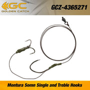 Montura Somn Golden Catch Single and Treble Hooks