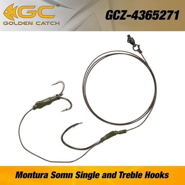 Montura Somn Golden Catch Single and Treble Hooks