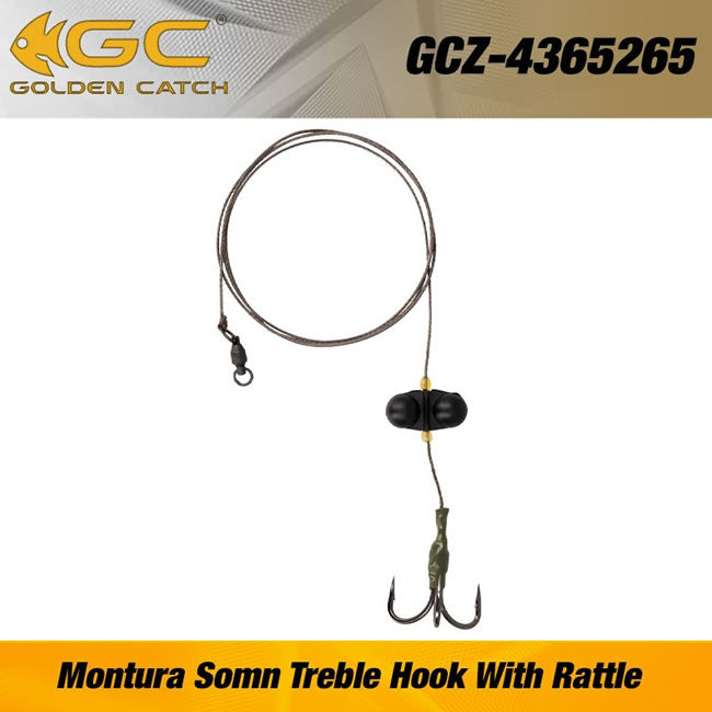 Montura Somn Golden Catch Treble Hook With Rattle