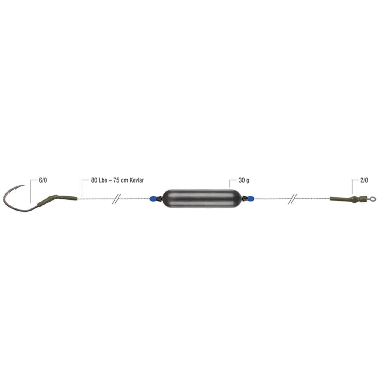 Montura Somn Konger Dread Cat Hakami 80cm, 36.3kg, Carlig Nr.6/0, 1buc/pac