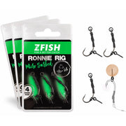 Montura ZFISH Ronnie Rig Carlig Curve Shank 3buc/pac
