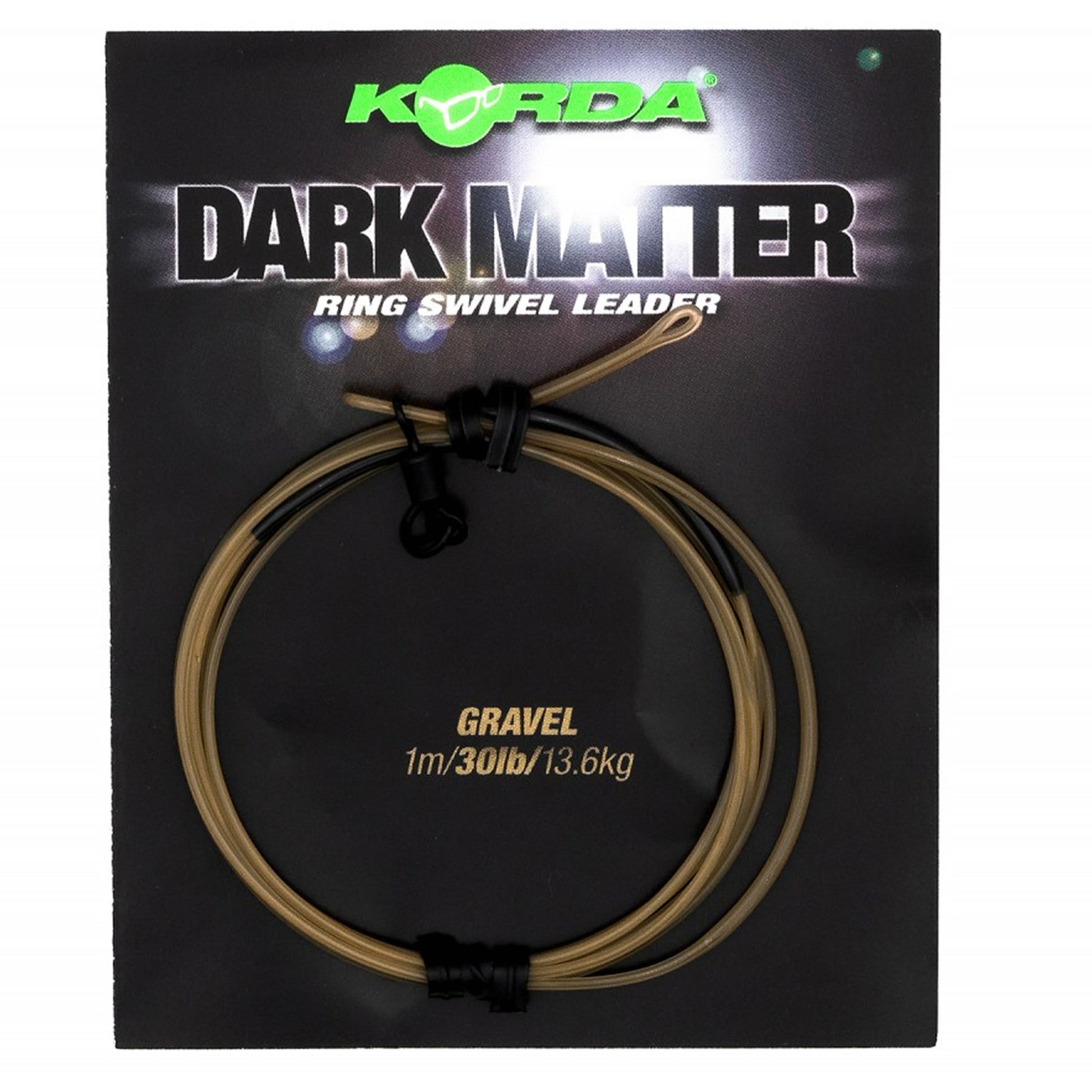 Montura cu Vartej KORDA Dark Matter Leader Ring Swivel, Weedy Green, 30lbs, 1m