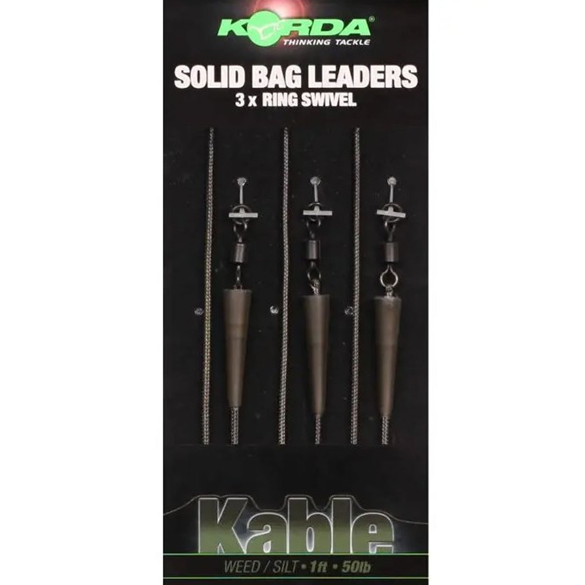 Montura cu Vartej KORDA Solidz PVA Leaders, 3buc/pac