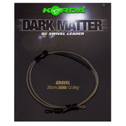 Montura cu Vartej Rapid KORDA Dark Matter Leader QC Swivel, Gravel, 30lbs, 30cm