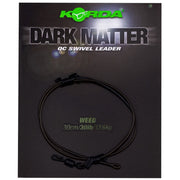 Montura cu Vartej Rapid KORDA Dark Matter Leader QC Swivel, Weed, 30lbs, 50cm