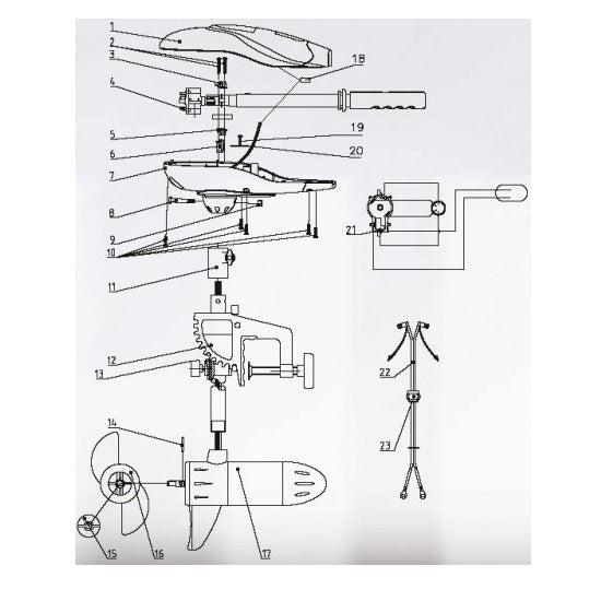 Motor Barca RHINO Electric Outboard Motor VX 34