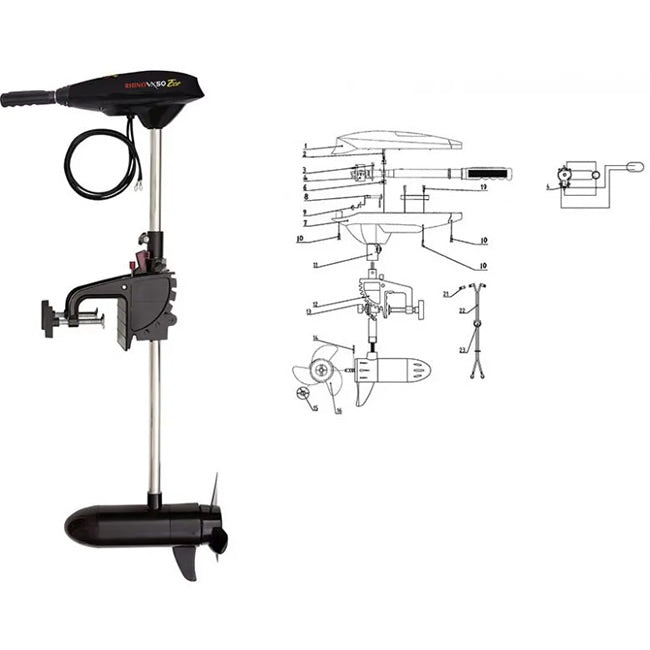 Motor Barca Rhino Electric Outboard Motor VX 50 ECO