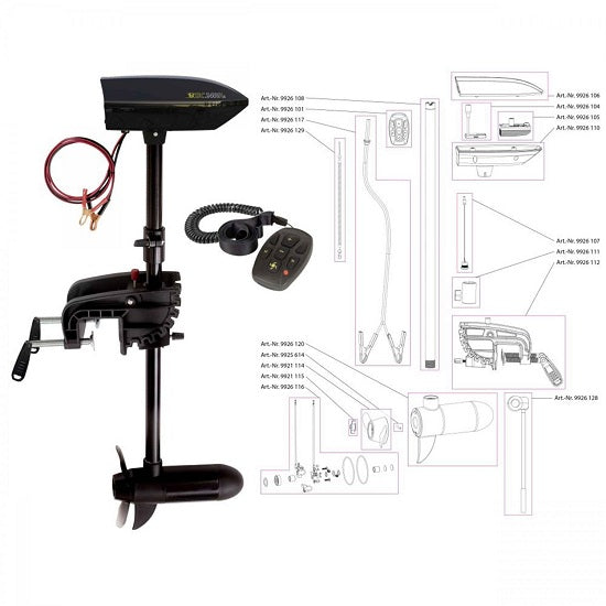 Motor Electric Barca Black Cat Battle Cat 2400
