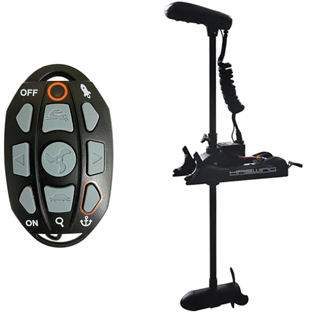 Motor Electric HASWING Cayman B GPS 55lb Long Shaft, Black