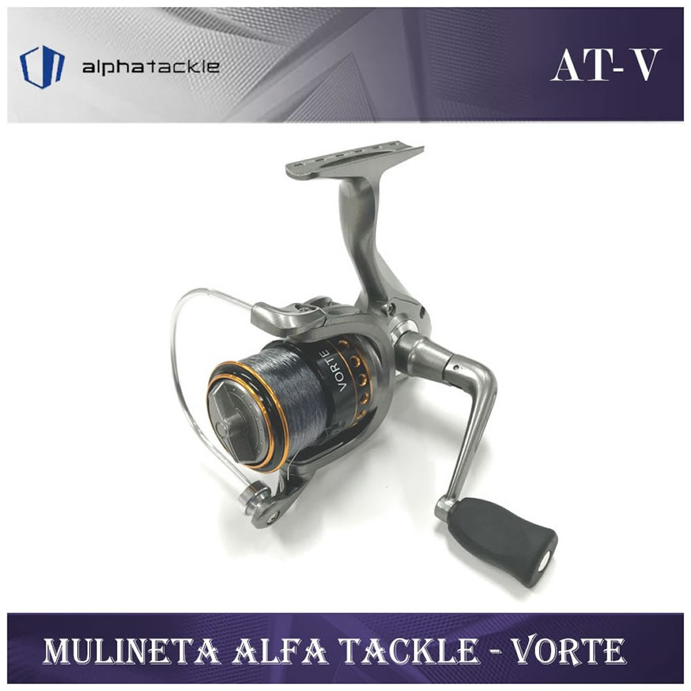 Mulineta ALPHA TACKLE Vorte 3000, 4.9:1, #3/200m, 3+1rul + Fir Monifilament