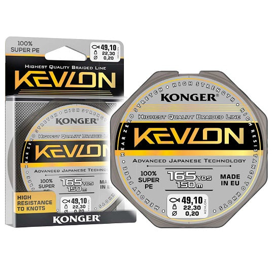 Multifilament Konger Kevlon Black X4 150m