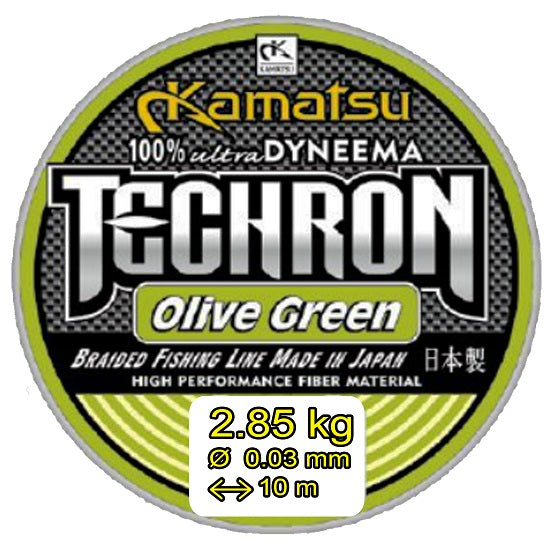 Multifilament Konger Techron Olive 0.08mm 10m